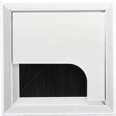Aluminiumlegering Bureau Kabeldoorvoer Tafel Kabel Organizer met Borstel voor Thuis en Kantoor white