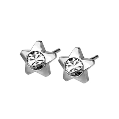 Aramat Jewels | Oorbellen | Stalen Sterren Oorbellen 7mm – Goud- of Zilverkleur | Zilverkleur | |7mm | Staal | Kinderen, Volwassenen | Verkleurd niet