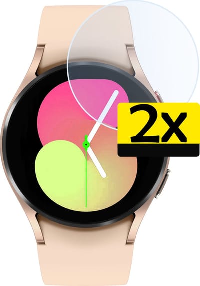 Screenprotector - 2 Stuks - Geschikt voor Samsung Watch 5 40 mm - Sterk & Shockproof - Tempered Glass - Beschermglas Screen Cover - Gehard Glas - Bescherm Protector voor Smartwatch