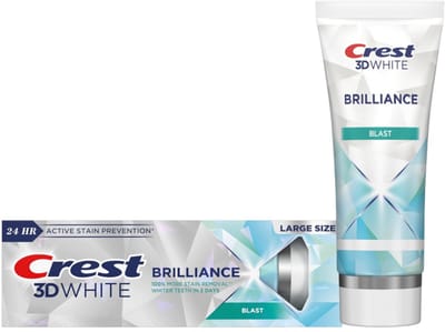 Crest 3D White Brilliance Blast Whitening Tandpasta 130g – Helpt met 100% Meer Oppervlaktevlekverwijdering – Fluoride Anticavity – 24U Vlekpreventie