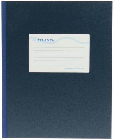 Djois Atlanta notitieboek - 210 x 165 mm - gelijmd - 64 bld/128 blz - blauw - voordeelpak 5 stuks