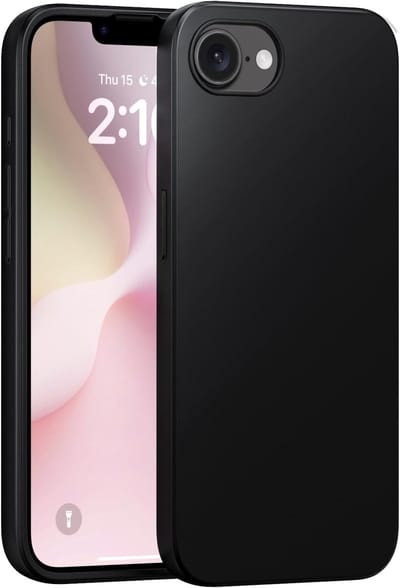 Casemania Hoesje Geschikt voor Apple iPhone 16e - Zwart - Siliconen Back Cover