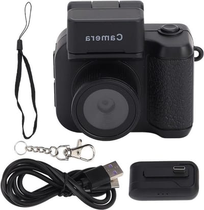 Compacte Digitale Camera met 1080P Resolutie, Mini Formaat, LED Flitser en Kleurrijk LCD Scherm voor Reisfotografie, Levensstijl en Studenten