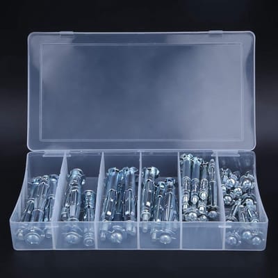 Expansiebout Assortiment - Gipsplaat Schroeven - Muurbevestiging - Versterkte Ankervleugels - M4-M6 - Zinkkleurig