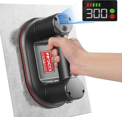 Elektrische Zuignap voor Tegels en Glas - 300 KG Zuigkracht met LCD-Scherm en 4500 mAh Batterij