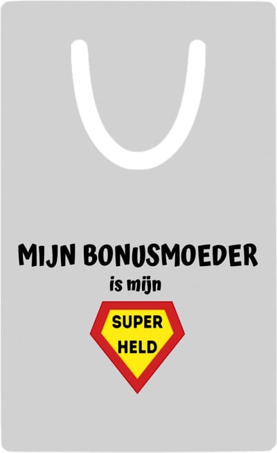 Hacebo® - mijn bonusmoeder is mijn superheld metalen boekenlegger - Mama - super bonusmoeder - Moeder cadeautjes - moederdag - verjaardag - geschenk - kado Bladwijzer boekenleggers - 7.6 cm x 5cm