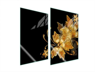 TMK ArtDeko - Gouden Glazen Beschermplaat - 2x35x52 cm