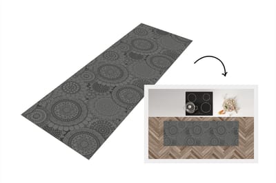 Keukenloper - Loper keuken - Design - Bohemian - Zonnebloem - 150x50 cm - Keukenloper vinyl