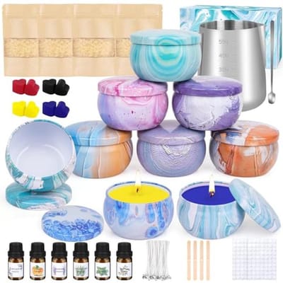 Doe-het-zelf kaarsenproductiekit - Complete set voor beginners en gevorderden - Natuurlijke sojawasdozen