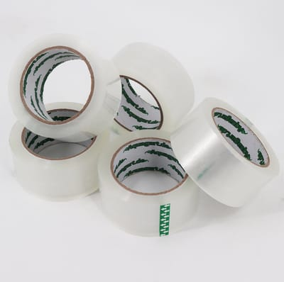 6 x Professionele plakband, extra sterke verpakkingstape, 50 mm x 66 m, transparant