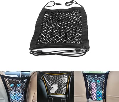 Dailygoods- Netvak 3-laags - Opbergnet Auto - Kinderveiligheidsrooster - Versterkt Huisdierenhek - Multifunctioneel - Hoogwaardige Polyester