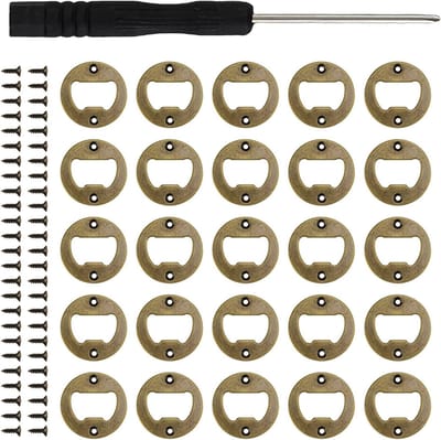 Solidchoice - Set van 25 Retro Flesopeners van Hoogwaardige Staal