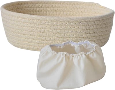 Broodmand - Rijsmandje Bakken - Brood Fermenteren - Handgemaakt Katoenen Touw - 20 x 25 x 8 cm - Natuurlijk