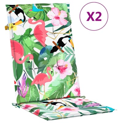 vidaXL - Tuinstoelkussens - 2 - st - 120x50x3 - cm - stof - meerkleurig