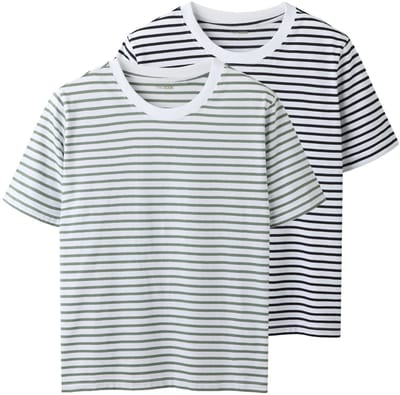 NAME IT - TAFJOX 2P SS REG STRIPED TOP NOOS - Dames - T-shirts