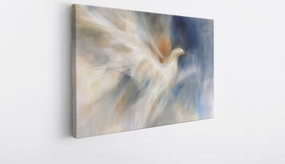 Saammp Canvas Schilderij - Abstracte Vogel in Vlucht - Abstract - 30x20 - Foto op canvas - Wanddecoratie - Muurdecoratie Woonkamer - Slaapkamer decoratie - Canvas Print
