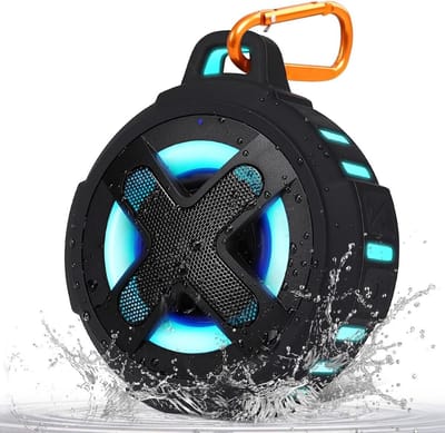 Thuys – Douche Speaker – Badkamer – Bluetooth – 11cm x 10cm x 5cm – Zwart