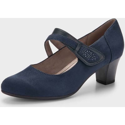 Pumps met klittenbandsluiting - blauw - Gr. 39 van Goldner Fashion