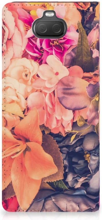 Standcase Hoesje voor Sony Xperia 10 Smart Cover Bosje Bloemen