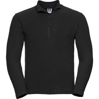 Russell Heren Authentieke Kwartier Ritssweatshirt (Zwart)