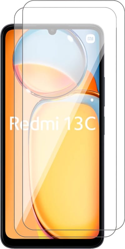 Screenprotector geschikt voor Xiaomi Redmi 13C 4G/5G - 2x Glas Screen Protector