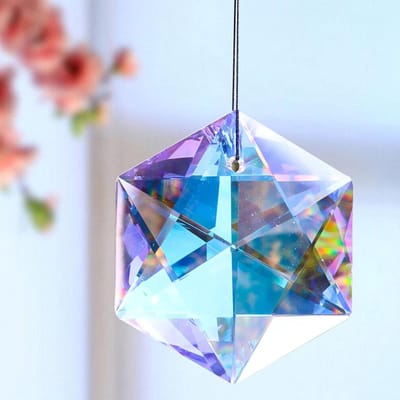 100 mm prisma kristal om op te hangen zonnevanger kleurrijk venster prisma zonnevanger ornament glas hanger regenboogmaker kroonluchter kristallen hanger voor feesten huis tuin decoratie