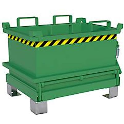 Bauer Mini-klapbodemcontainer MSB 150 - 800 x 600 x 625 mm - resedagroen RAL 6011