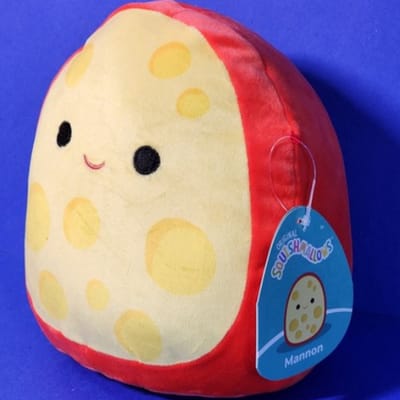 Squishmallows Mannon Goudse kaas Pluche Knuffel 30 cm