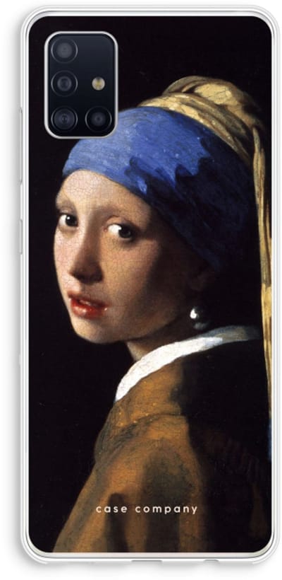 Hoesje geschikt voor Samsung Galaxy A51 4G hoesje - The Pearl Earring - Soft Cover Telefoonhoesje - Bescherming aan alle Kanten en Schermrand