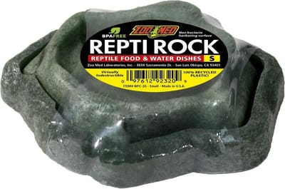 Zoo Med Combo Repti Rock voer- en drinkschaal voor reptielen | set van voer- en waterbak in diverse maten Small