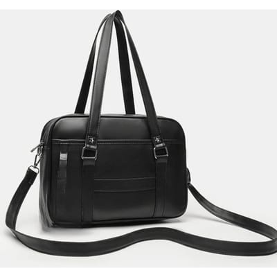 Uniformtas Schoudertas Dames Schuin Over-de-schouder Tas Pendeltas Eenvoudige Handtas Black, gray