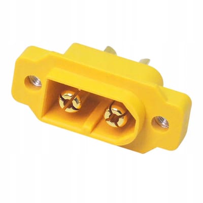 Rosfix Connector XT60E-M Aansluiting Mannelijk - Schroefmontage M2,5, Vergulde Contacten