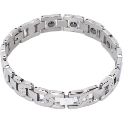 Mannen Magnetische Armband Titanium Staal Artritis Pijnverlichting Magneettherapie Armbanden gray