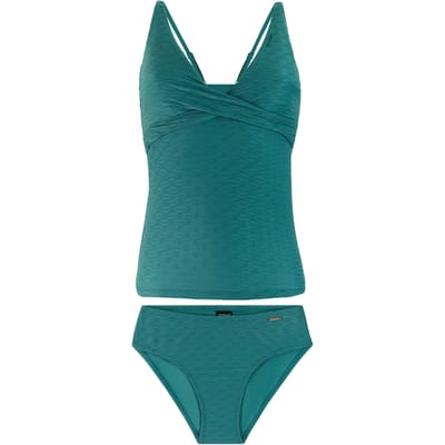 Protest PRTGails - Tankini set Dames - Normale pasvorm - Uitneembare vulling - Hoge taille - Volledige dekking - Zwart