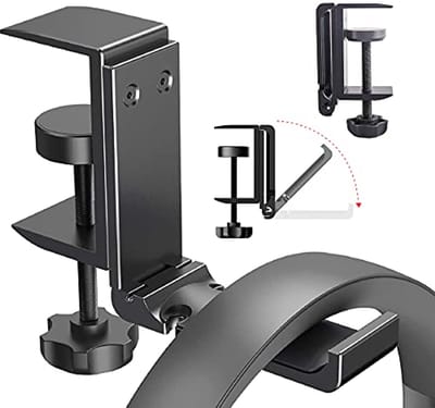 Hoofdtelefoonhouder met Kabelorganizer - Opvouwbare Stand Hanger voor Onder Bureau