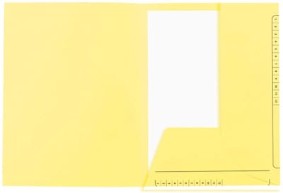 Exacompta 5x SUPER 210 Contact - Pak van 25 Mappen met 2 kleppen, bedrukt - 24x32cm - - Kanariegeel - 334005E