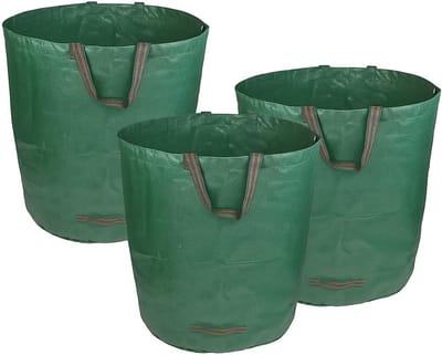 3x Grote Opvouwbare Tuingrondzakken met Handvatten - Voor Tuinafval en Bladeren