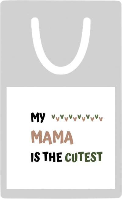 Hacebo® - my mama is the cutest metalen boekenlegger- Mama - schattige moeder - Moeder cadeautjes - moederdag - verjaardagscadeau - verjaardag - cadeau - geschenk - kado - gift - moeder artikelen Bladwijzer boekenleggers - 7.6 cm x 5cm