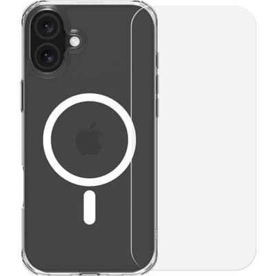 BlueBuilt Protective Back Cover met MagSafe iPhone 16 Plus + Screenprotector Glas