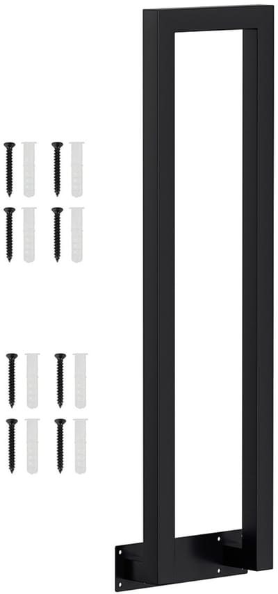 Trapleuning U-vorm - Metalen leuning trap - Veilig traplopen - Roestwerende verf - 95 cm - Zwart