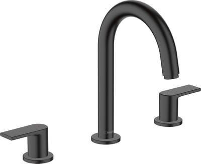 Hansgrohe Vernis Shape - Wastafelkraan incl. afvoergarnituur, 3-gats, mat zwart 71563670