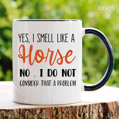 Smell like horse Mok - Cadeau voor vriendin - Cadeau voor haar - Cadeau voor hem - Valentijn cadeautje voor haar - Grappige cadeau - Thee glaze - Mokken - Cadeau voor man - Cadeau voor vrouw - Valentijn cadeautjes - Koffiekopjes