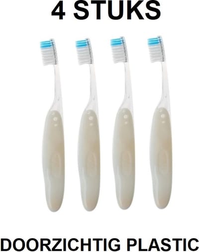 4 Stuks Opvouwbare Tandenborstels – Doorzichtig Plastic – Reisset – Compact – Tandverzorging – Hygiëne – Reisvriendelijk – Vakantie – Kamperen – Praktisch