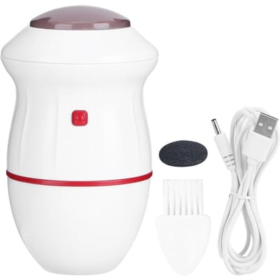 Râpe à pieds électronique à prise USB, éliminateur de callosités et de peaux mortes, outils de nettoyage et de soins des pieds gray