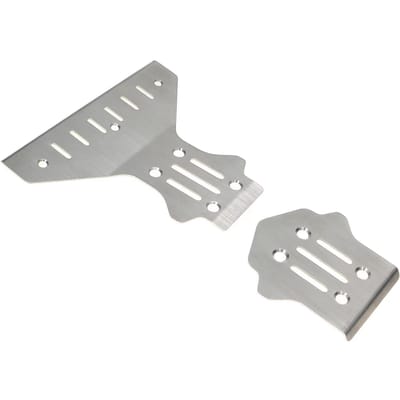 Roestvrijstalen beschermplaten Voor-/achterbescherming Frame Afstandsbediening Auto-onderdelen Vervanging voor zilver
