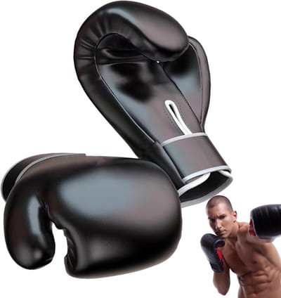 Bokstrainingshandschoenen - Trainingsuitrusting Kickboksen - Bokszaktraining - Stabiele polssteun - 283 g - Zwart