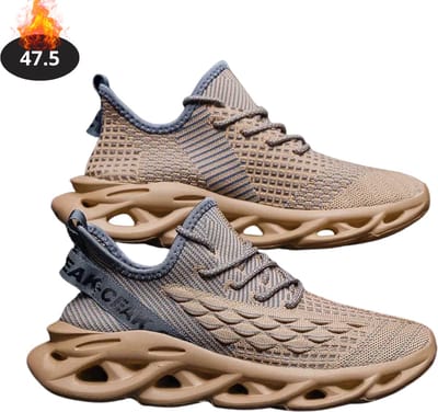 Livano Schoenen Heren - Sneakers - Comfortabel - Casual - Volwassen - Lichtbruin - Maat 47.5