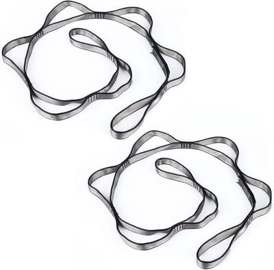 SnelShoppen - 2 x Daisy Chains Yoga Hammock Extension Straps - Verstelbare Nylon Kabels met Meerdere Buckles - 23Kn Trainingsbanden voor Strekken en P
