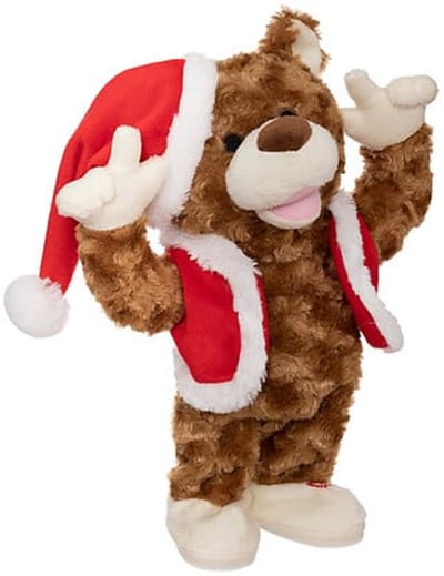 Feeric Christmas Dansende beer kerstpop - 28 cm - schudt met zijn billen - bewegende knuffel - kerstknuffel