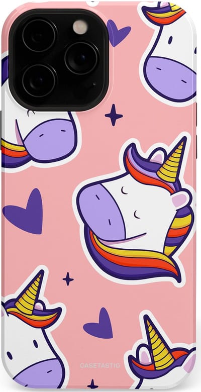 Casetastic Hoesje Geschikt voor Apple iPhone 13 Pro Max Magsafe - Stijlvolle Beschermende Duo-layer Case - Unicornhart